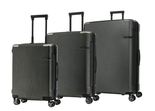 Samsonite Evoa 3 Piece Spinner Expandable Luggage Set - Brushed Black