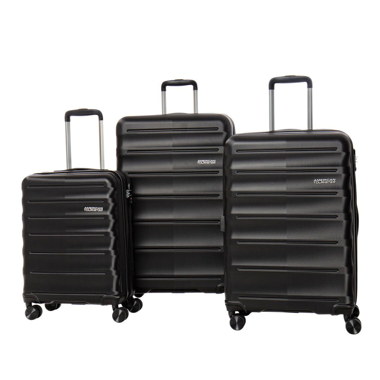 American Tourister Speedlink 3 Piece Nested Spinner Expandable Luggage Set - Black