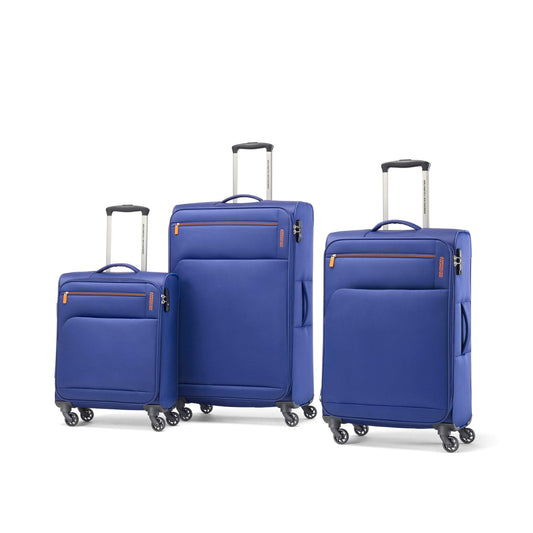American Tourister Bayview NXT 3 Piece Nested Spinner Luggage Set - Imperial Blue