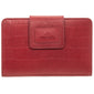 Mancini CROCO RFID Secure Medium Clutch Wallet - Red