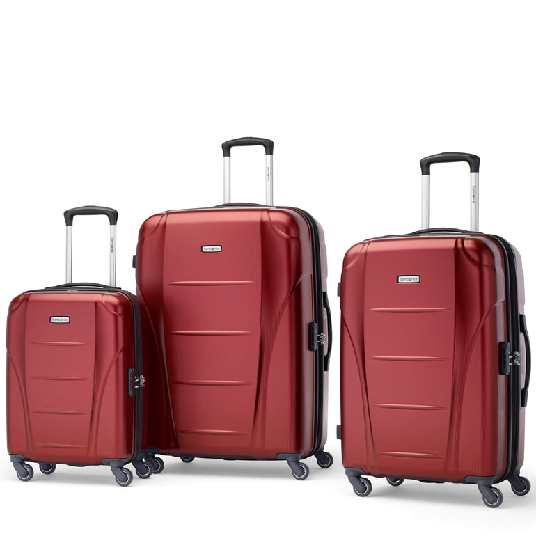 Samsonite Winfield NXT 3 Piece Spinner Expandable Luggage Set - Dark Red