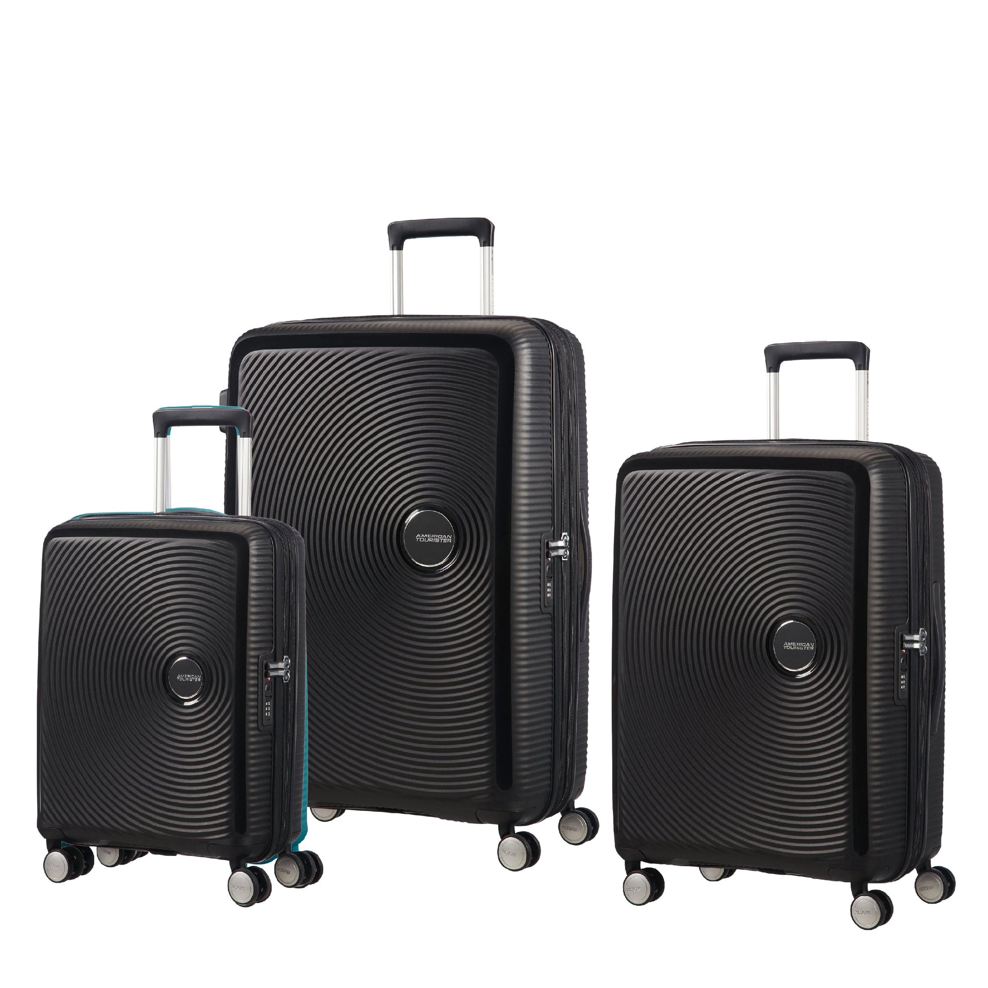 American Tourister Curio 3 Piece Nested Spinner Expandable Set - Bass Black