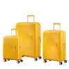 American Tourister Curio 3 Piece Nested Spinner Expandable Set - Golden Yellow