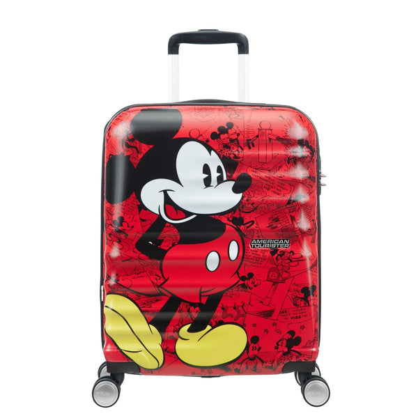 American Tourister Disney Wavebreaker Spinner Carry-On Luggage - Mickey Comics Red