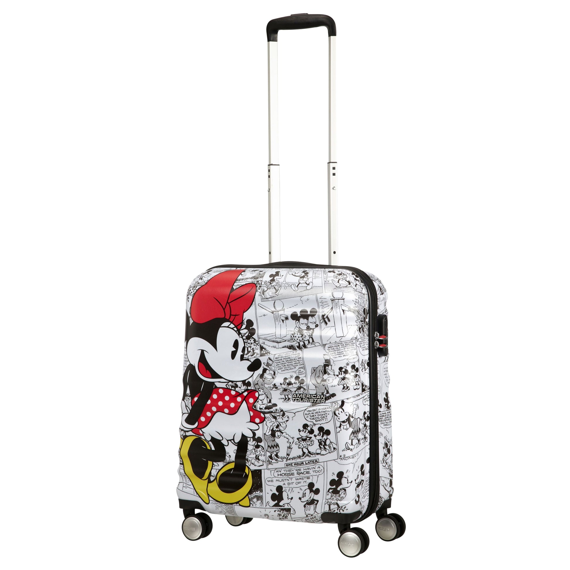 American Tourister Disney Wavebreaker Carry-On Spinner Luggage - Minnie Comics White