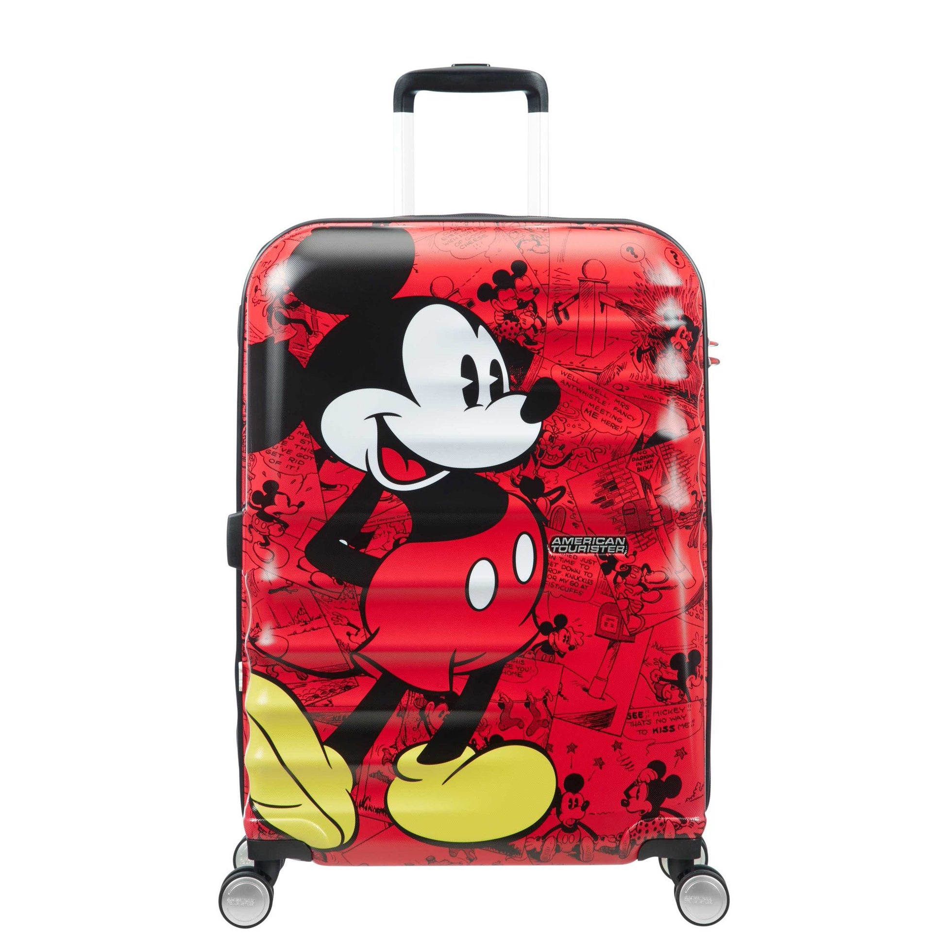 American Tourister Disney Wavebreaker Spinner Medium Luggage - Mickey Comics Red