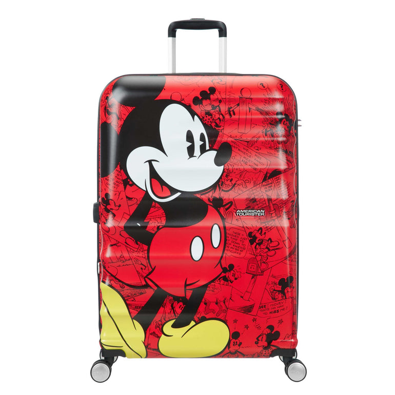 American Tourister Disney Wavebreaker Spinner Lage Luggage - Mickey Comics Red