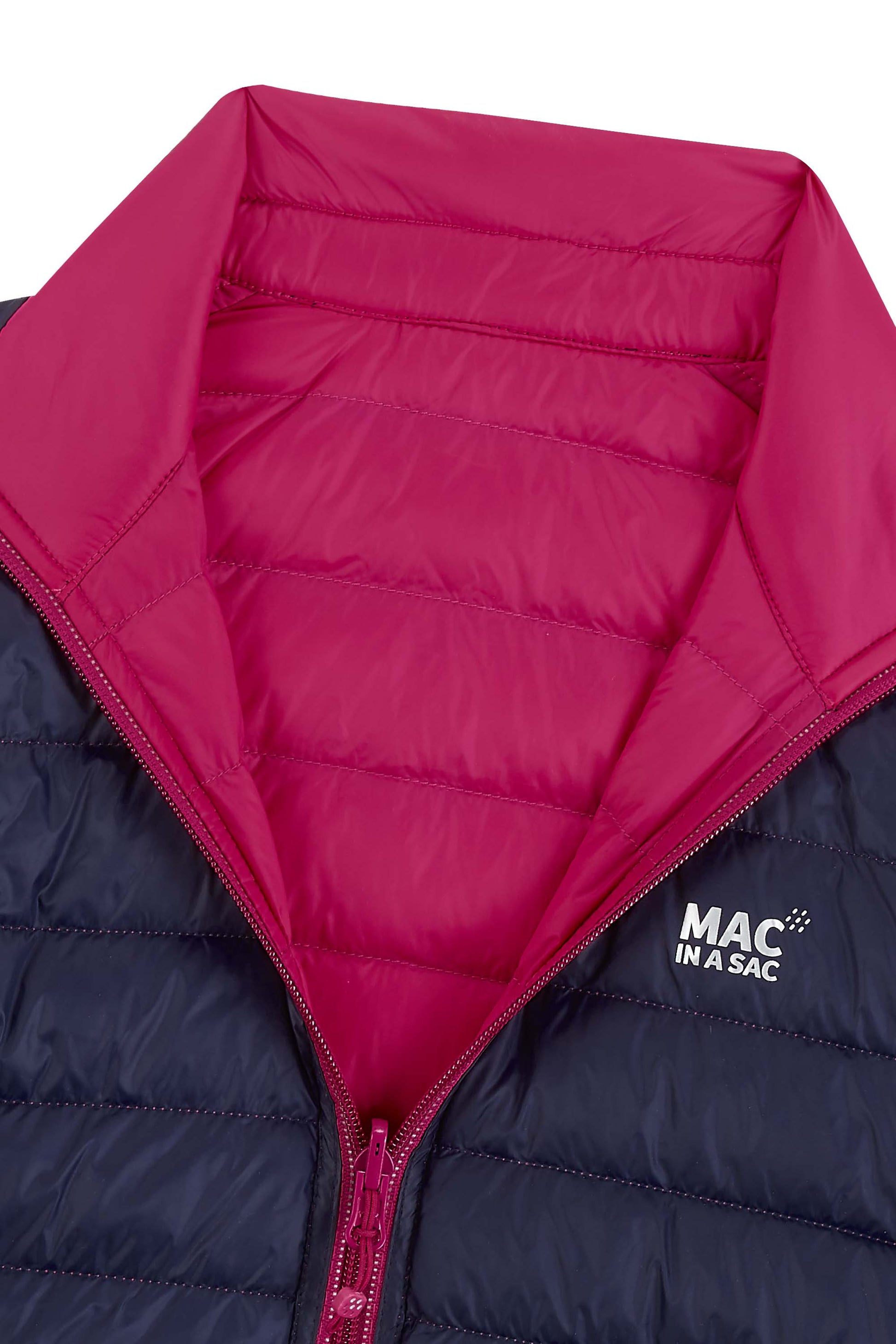 Mac In A Sac Polar2 Down Reversible (Ladies) - Fuchsia/Navy