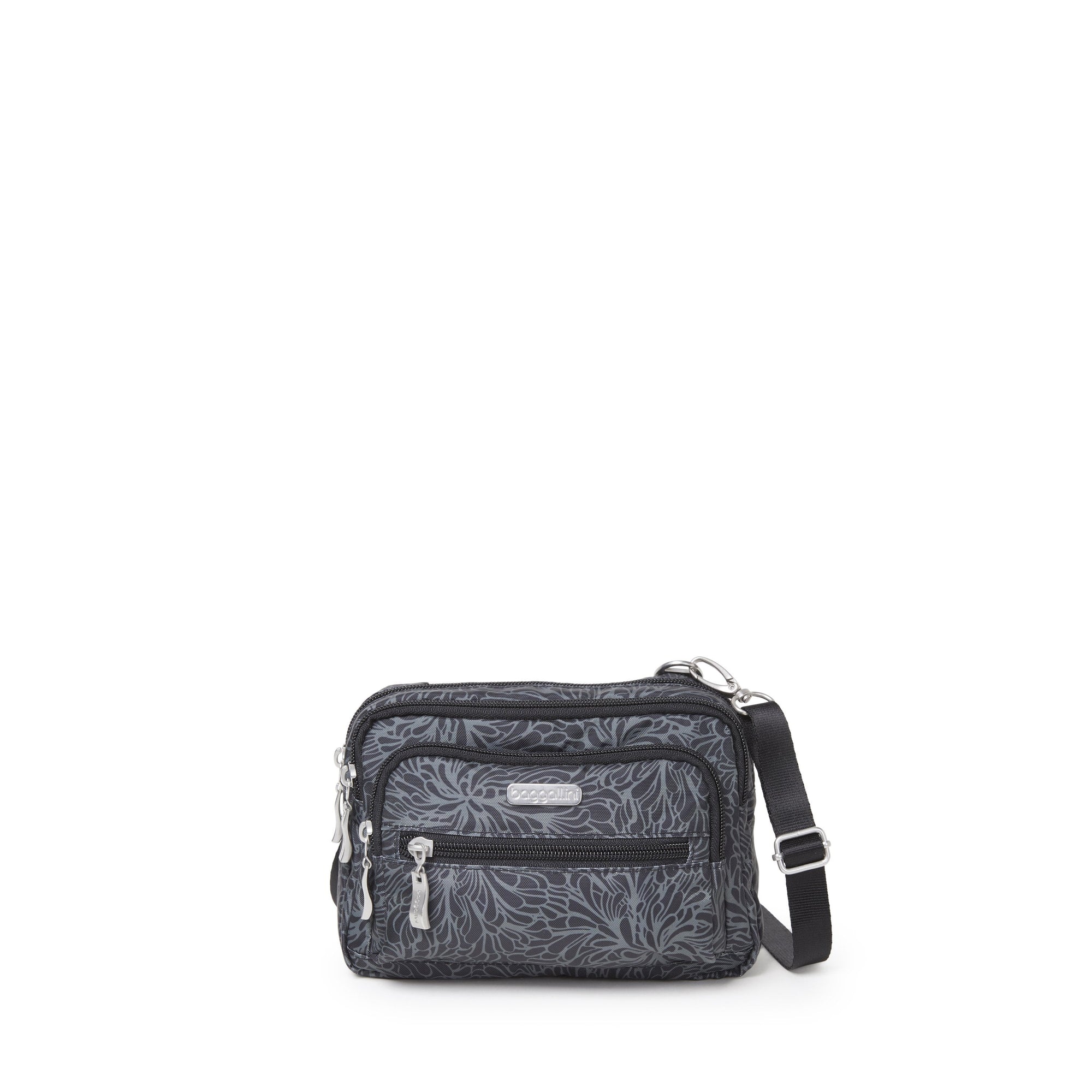 Baggallini Triple Zip Bagg - Midnight Blossom
