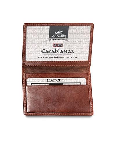 Mancini CASABLANCA Collection Men’s Zippered Wallet with Removable Passcase (RFID Secure)
