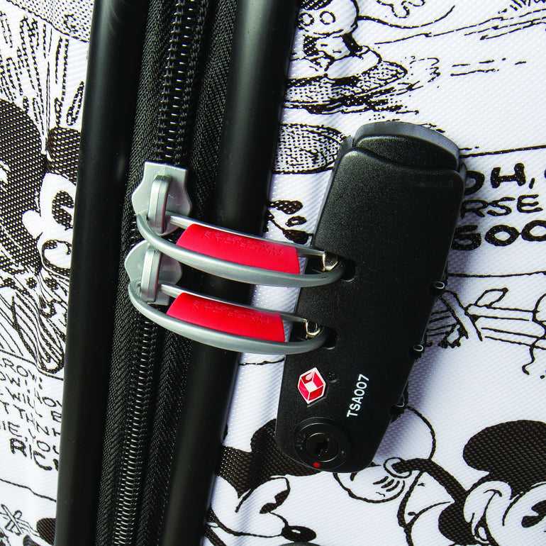 American Tourister Luggage Minnie Comics White American Tourister Disney Wavebreaker Spinner Large Luggage - Minnie Comics White