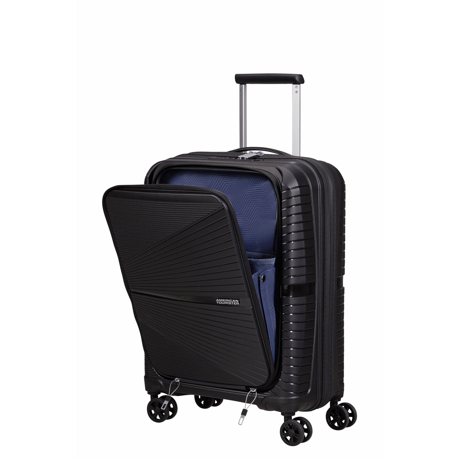 American Tourister Luggage Onyx Black American Tourister Airconic Spinner Frontload Carry-On