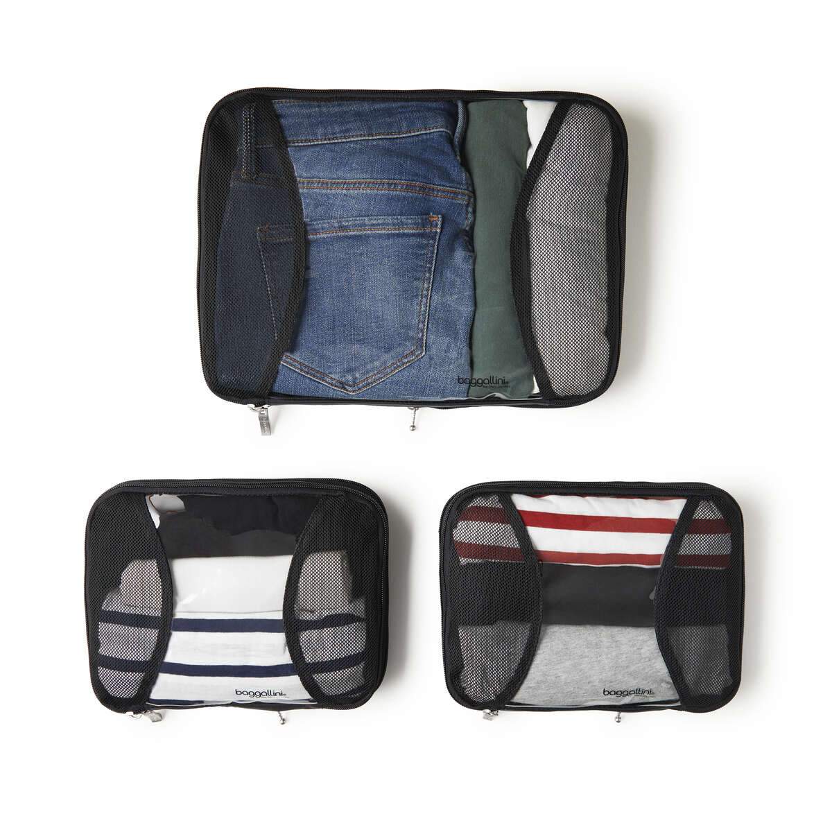 Baggallini Travel Accessories Black Baggallini 2 Medium / 1 Large Compression Cubes