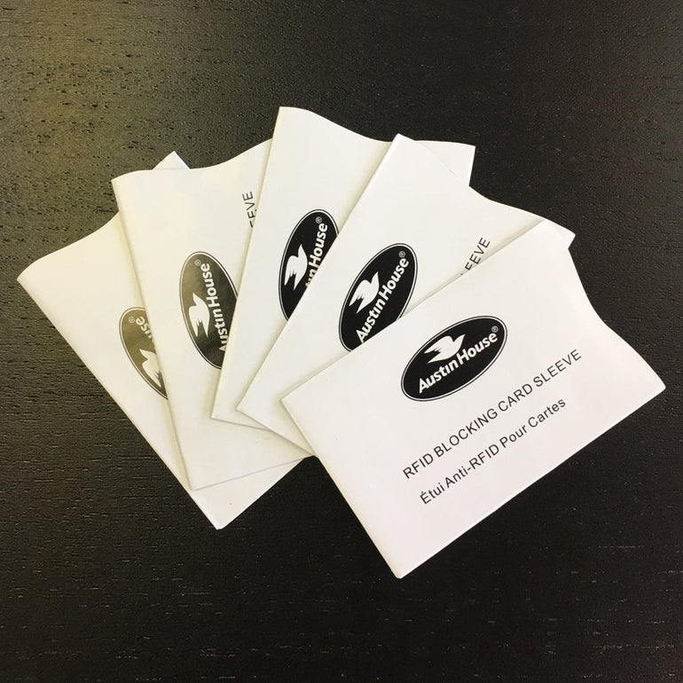 Canada Luggage Depot Free Gifts Austin House RFID Blocking Card Sleeves (Set of 5) Free Gift