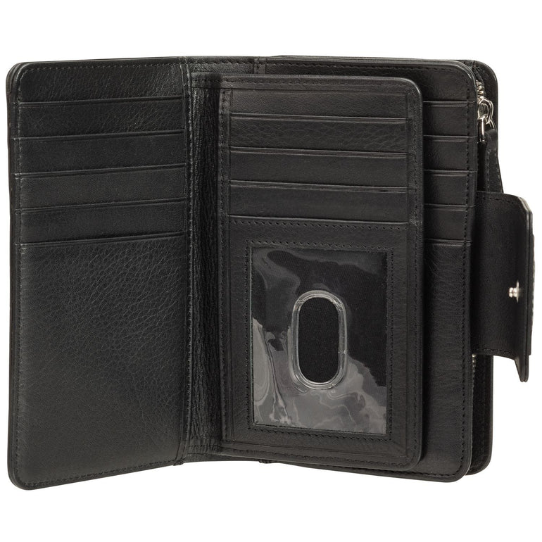 Mancini CROCO RFID Secure Medium Clutch Wallet