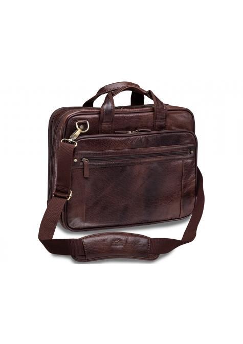 Mancini ARIZONA Double Compartment Briefcase for 15.6 Inch Laptop / Tablet