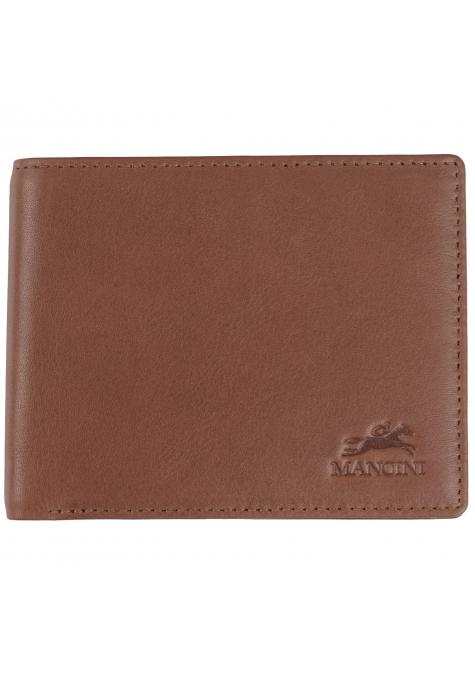 Mancini BELLAGIO RFID Billfold With Coin Pocket - Brown