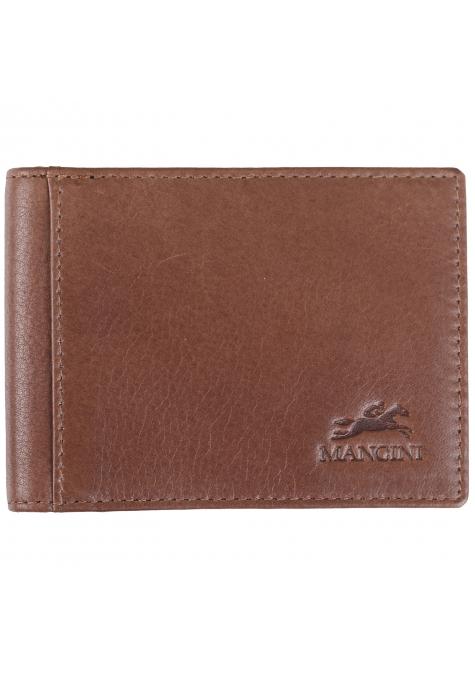 Mancini BELLAGIO Deluxe RFID Slim Bill Clip - Brown