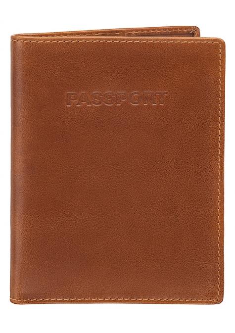 Mancini CASABLANCA RFID Secure Passport Holder - Cognac