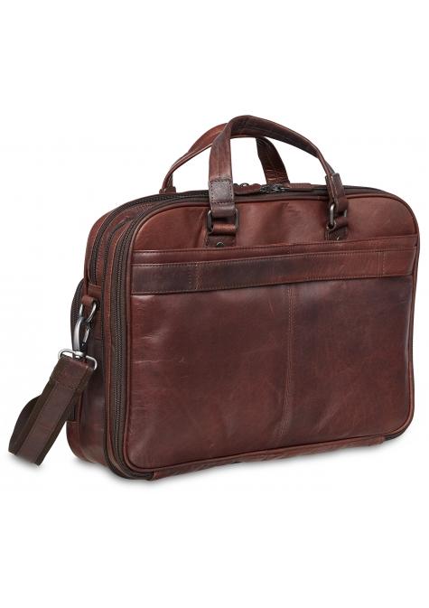 Mancini BUFFALO Expandable Double Compartment Briefcase for 15.6 Inch Laptop / Tablet