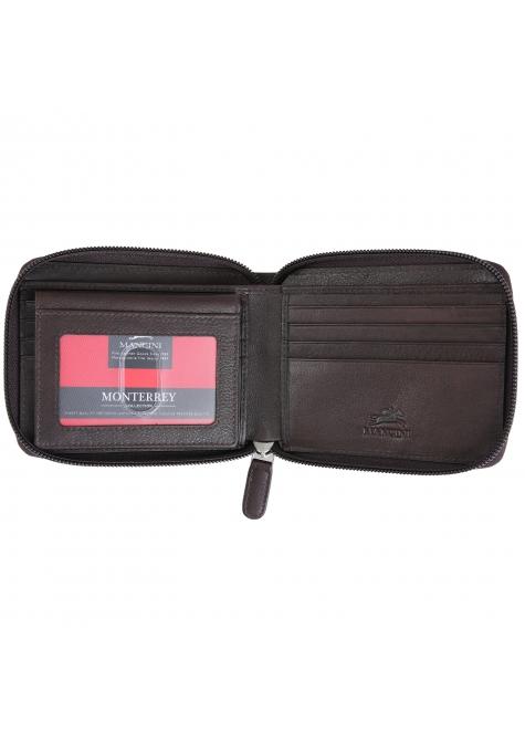 Mancini MONTERREY Men’s Zippered Wallet With Removable Passcase