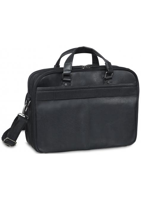 Mancini BUFFALO Expandable Double Compartment Briefcase for 15.6 Inch Laptop / Tablet
