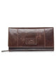 Mancini CASABLANCA Ladies' RFID Secure Medium Clutch Wallet - Brown