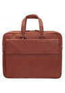 Mancini COLOMBIAN Collection Double Compartment Briefcase for Laptop and Tablet - Cognac