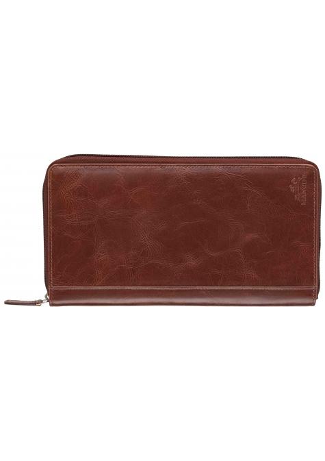 Mancini CASABLANCA RFID Secure Deluxe Passport / Travel Organizer - Brown