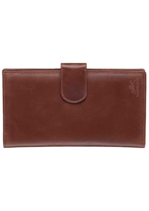 Mancini CASABLANCA RFID Secure Classic Passport / Travel Organizer - Brown