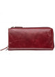 Mancini CASABLANCA Ladies` RFID Secure Trifold Wallet - Red