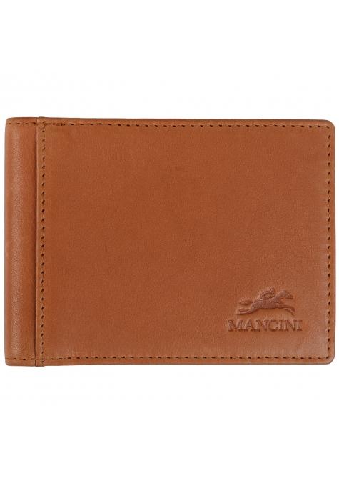 Mancini BELLAGIO Deluxe RFID Slim Bill Clip - Cognac