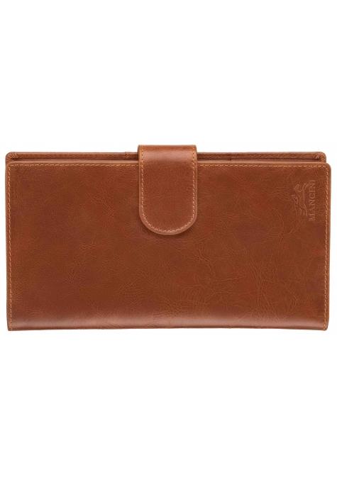 Mancini CASABLANCA RFID Secure Classic Passport / Travel Organizer - Cognac