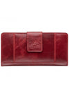 Mancini CASABLANCA Ladies' RFID Secure Clutch Wallet - Red