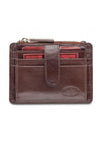 Mancini EQUESTRIAN-2 Men`s RFID Secure Card Case and Coin Pocket - Brown