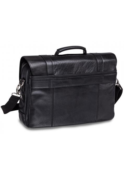 Mancini ARIZONA Double Compartment Leather Briefcase for 15.6 Inch Laptop / Tablet