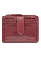 Mancini EQUESTRIAN-2 Men`s RFID Secure Card Case and Coin Pocket - Red