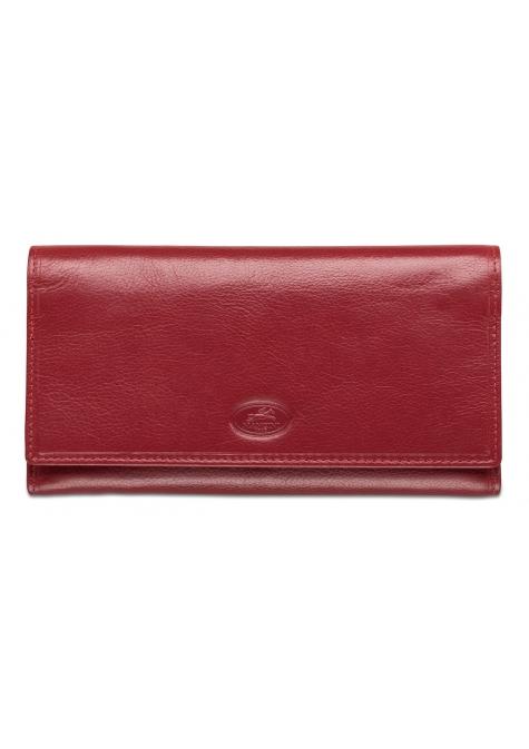 Mancini EQUESTRIAN-2 Ladies' RFID Secure Trifold Checkbook Wallet - Red
