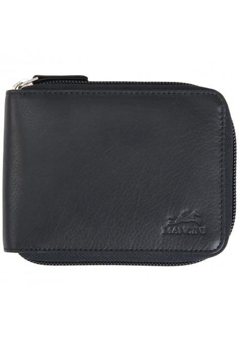 Mancini MONTERREY Men’s Zippered Wallet With Removable Passcase - Black