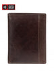 Mancini CASABLANCA Collection Men’s Unique Vertical Wing Wallet (RFID Secure) - Brown