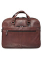 Mancini BUFFALO Expandable Double Compartment Briefcase for 15.6 Inch Laptop / Tablet - Brown