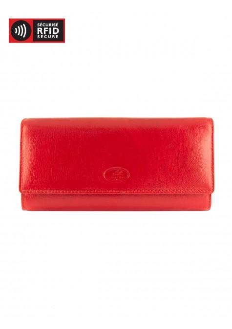 Mancini EQUESTRIAN-2 Collection Ladies’ Trifold Wallet - Red