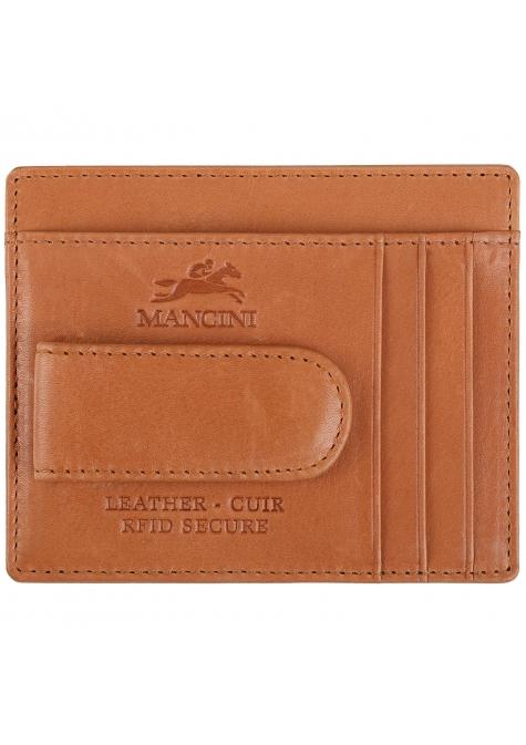 Mancini BELLAGIO Deluxe RFID Bill Clip - Cognac