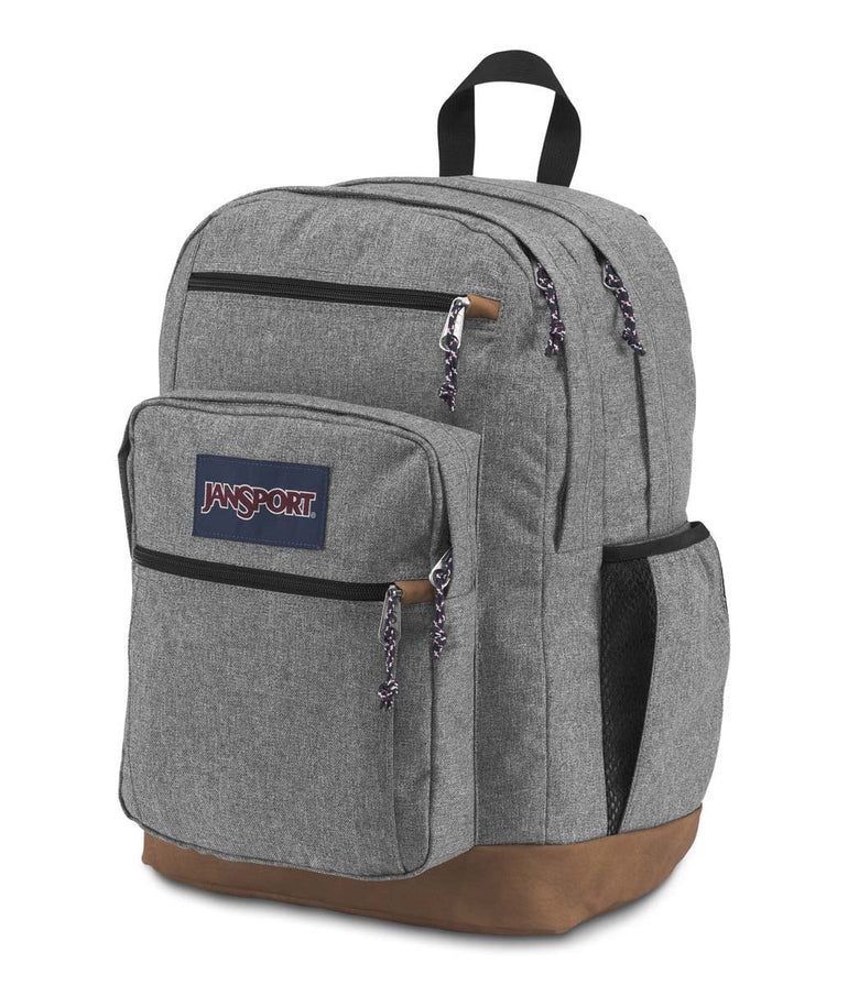 Jansport Backpacks Grey Letterman Poly JanSport Cool Student Backpack - Grey Letterman Poly