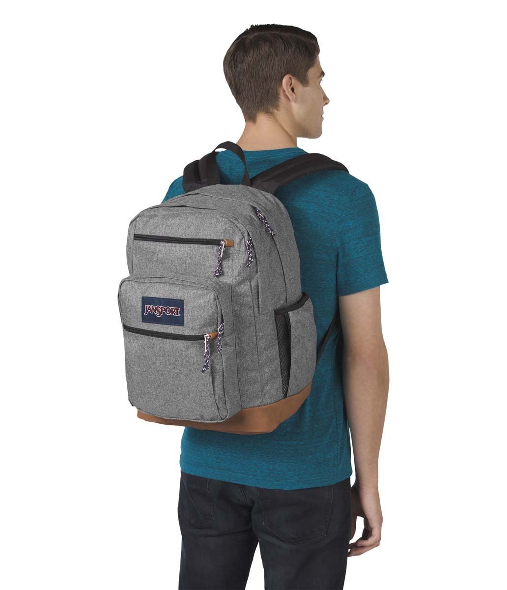 Jansport Backpacks Grey Letterman Poly JanSport Cool Student Backpack - Grey Letterman Poly