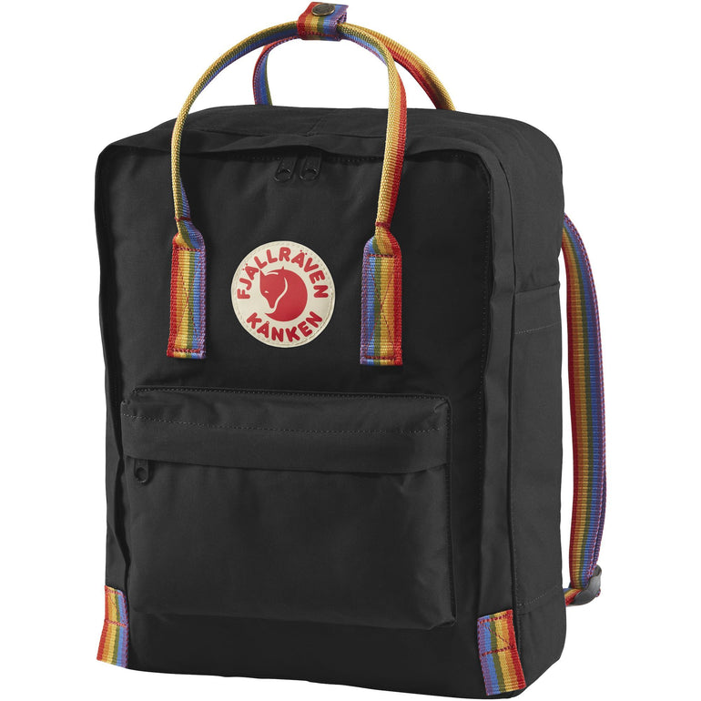 Fjallraven Kanken Rainbow Backpack - Black-Rainbow Pattern
