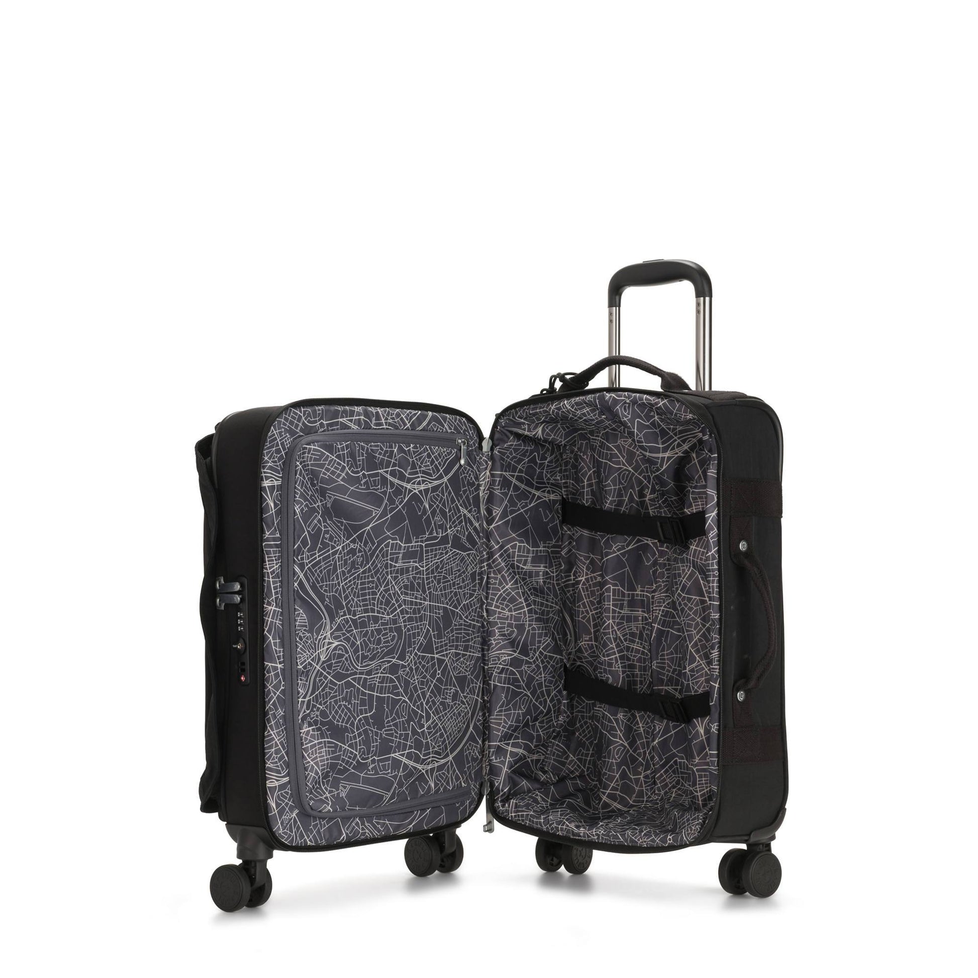 Kipling Luggage Black Noir Kipling Spontaneous Small Rolling Luggage - Black Noir