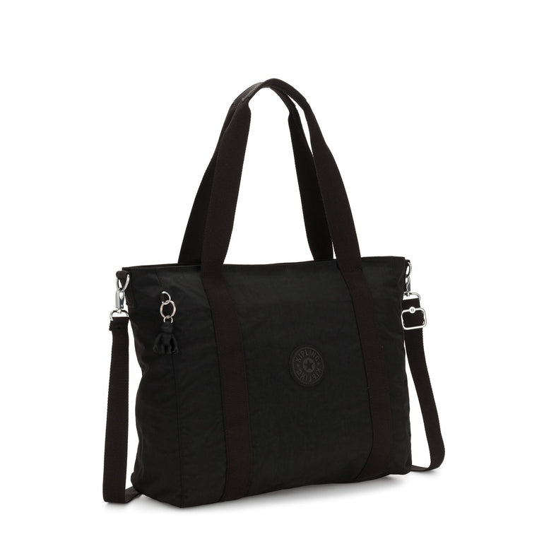 Kipling Tote Bag Black Noir Kipling Asseni Tote Bag - Black Noir