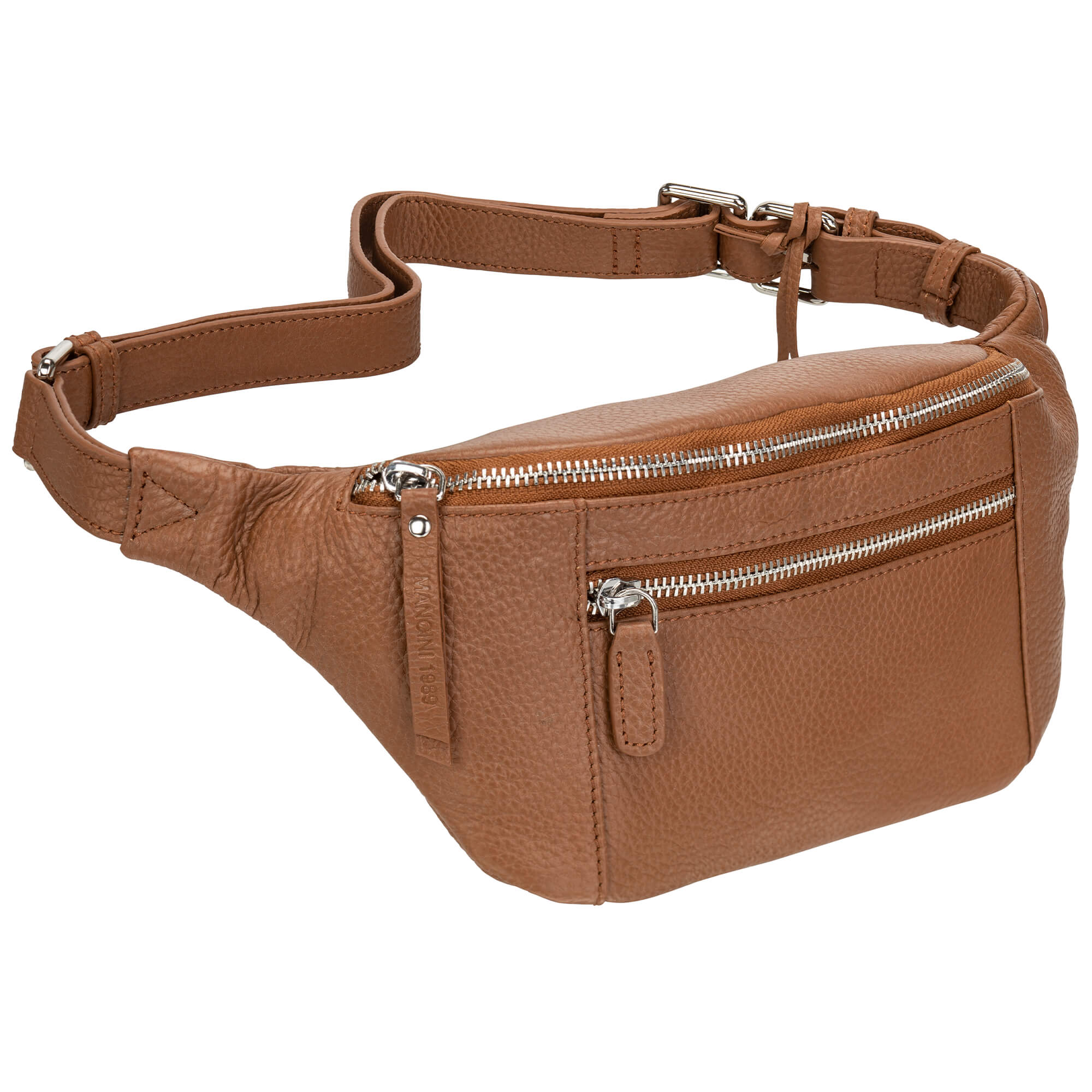 Mancini Pebbled Waist Bag - Camel