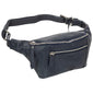 Mancini Pebbled Waist Bag - Navy
